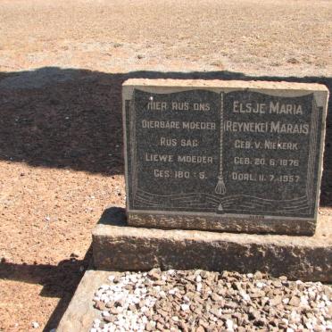 MARAIS Elsje Maria formerly REYNEKE nee V. NIEKERK 1876-1957