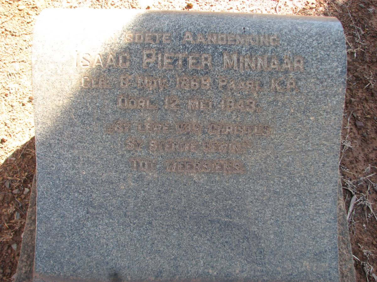 MINNAAR Isaac Pieter 1865-1948