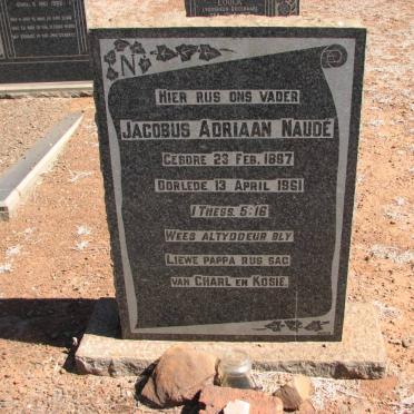 NAUDÉ Jacobus Adriaan 1897-1961