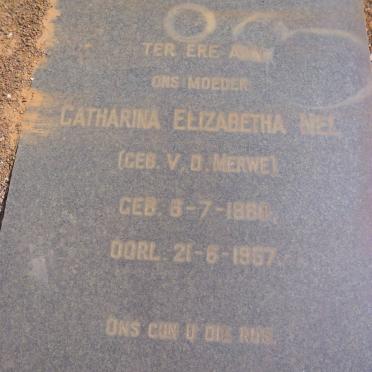 NEL Catharina Elizabetha nee V.D. MERWE 1880-1957