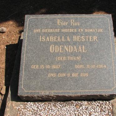 ODENDAAL Isabella Hester nee HORN 1887-1964