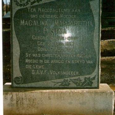 POSTMA Magdalina Margaretha nee BRONKHORST 1867-1955
