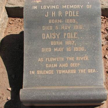 POLE J.H.R. 1883-1916 & Daisy 1887-1936