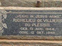 PLESSIS Richelieu De Villiers, du 1944-1945