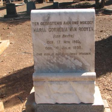 ROOYEN Maria Cornelia, van nee BRITS 186?-1930
