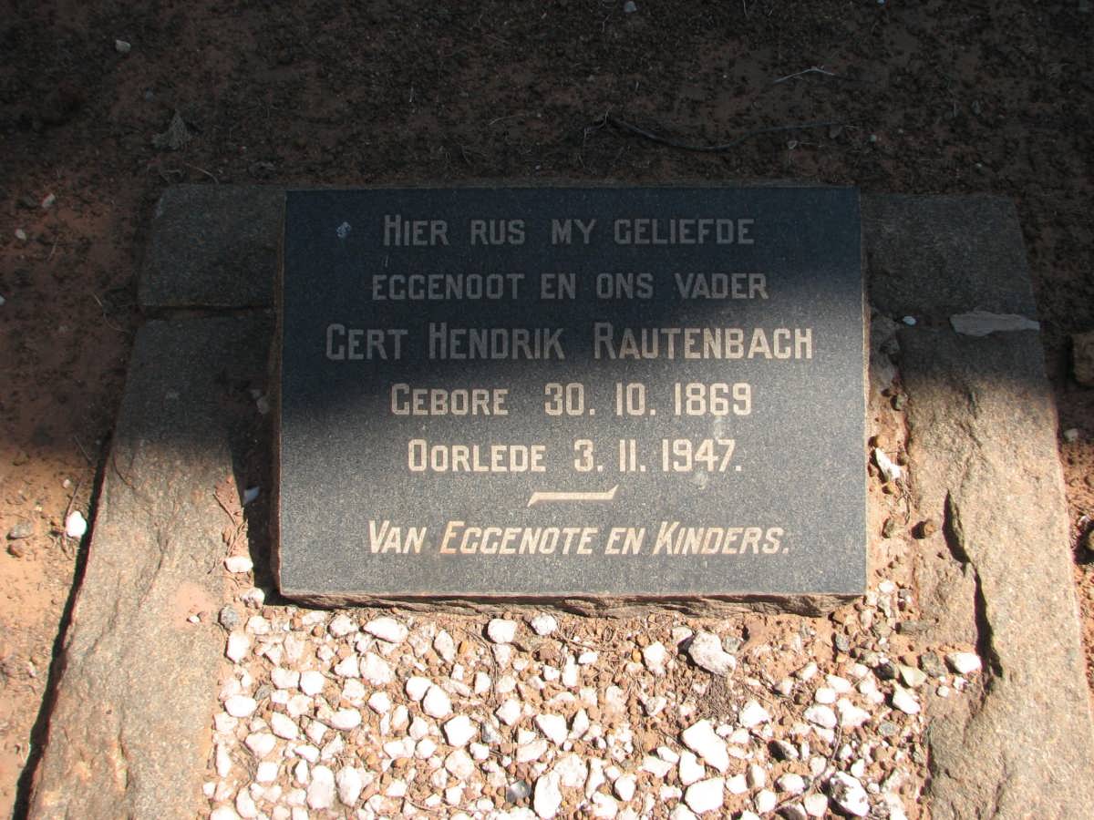 RAUTENBACH Gert Hendrik 1869-1947