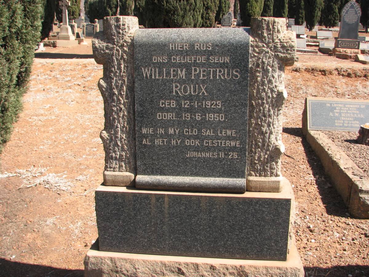 ROUX Willem Petrus 1929-1950