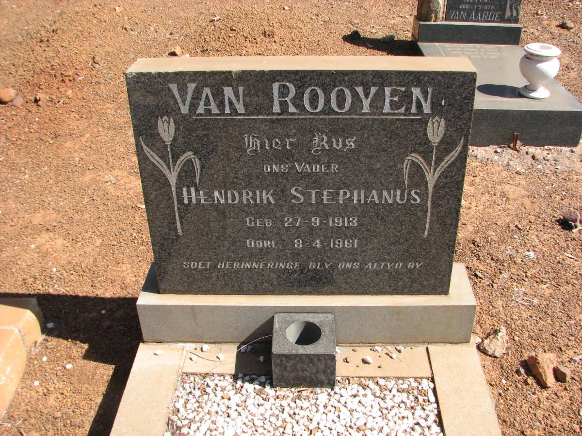 ROOYEN Hendrik Stephanus, van 1913-1961