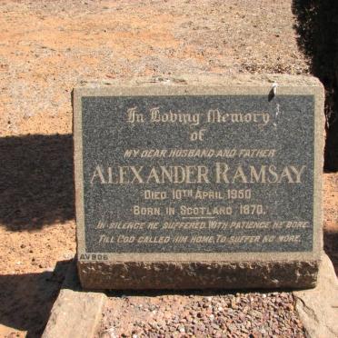 RAMSAY Alexander 1870-1950