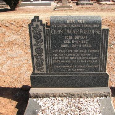 ROELOFSE Christina A.P nee BOTHA 1887-1950