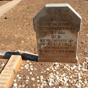 REYNDERS Hendrik Johannes Jacobus 1956- &amp; Elizabetha ESTERHUIZEN 1860-1944