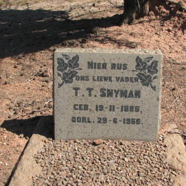 SNYMAN T.T. 1885-1956