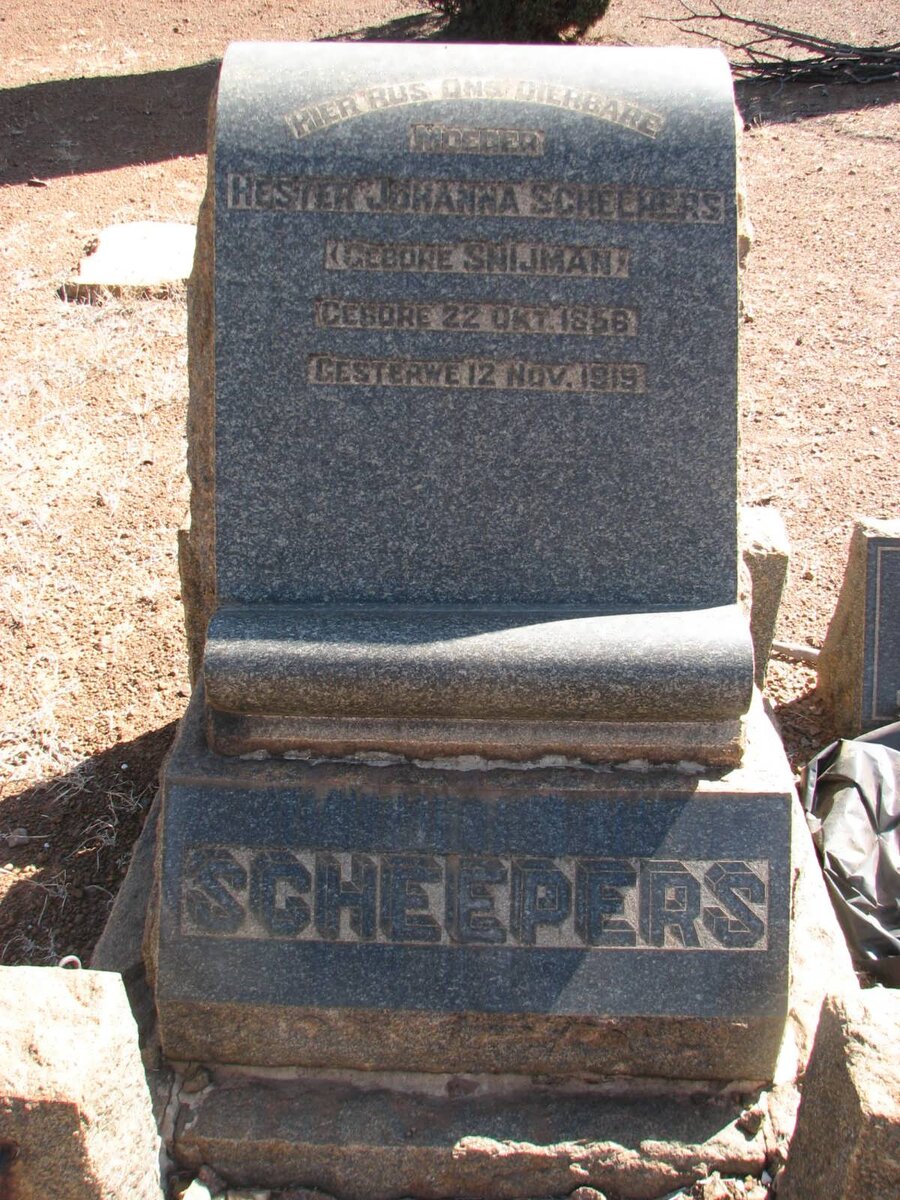 SCHEEPERS Hester Johanna nee SNIJMAN 1856-1919