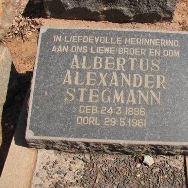 STEGMANN Albertus Alexander 1896-1961