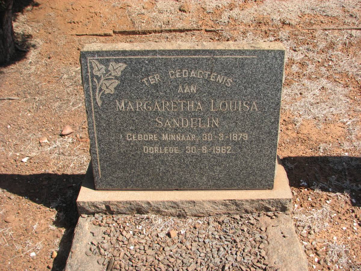 SANDELIN Margaretha Louisa nee MINNAAR 1879-1962