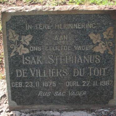 TOIT Isak Stephanus De Villiers, du 1875-1967