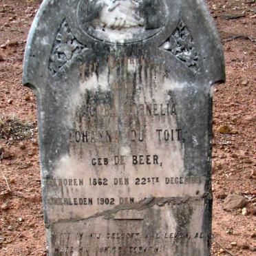 TOIT Jacoba Cornelia Johanna, du nee DE BEER 1862-1902