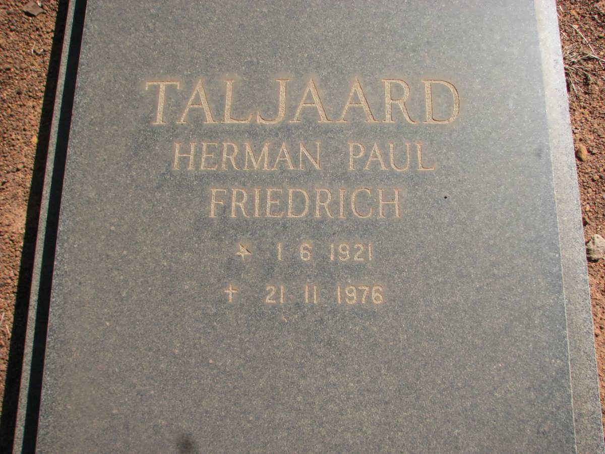 TALJAARD Herman Paul Friedrich 1921-1976