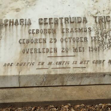 TRICHARD Zacharia Gertruida nee ERASMUS 1823-1901