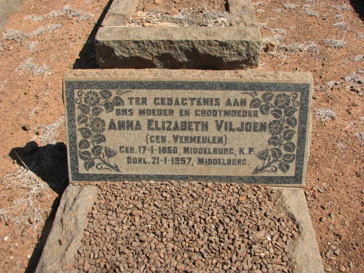 VILJOEN Anna Elizabeth nee VERMEULEN 1860-1957