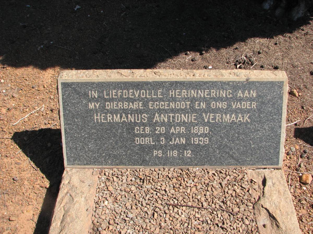 VERMAAK Hermanus Antonie 1890-1939
