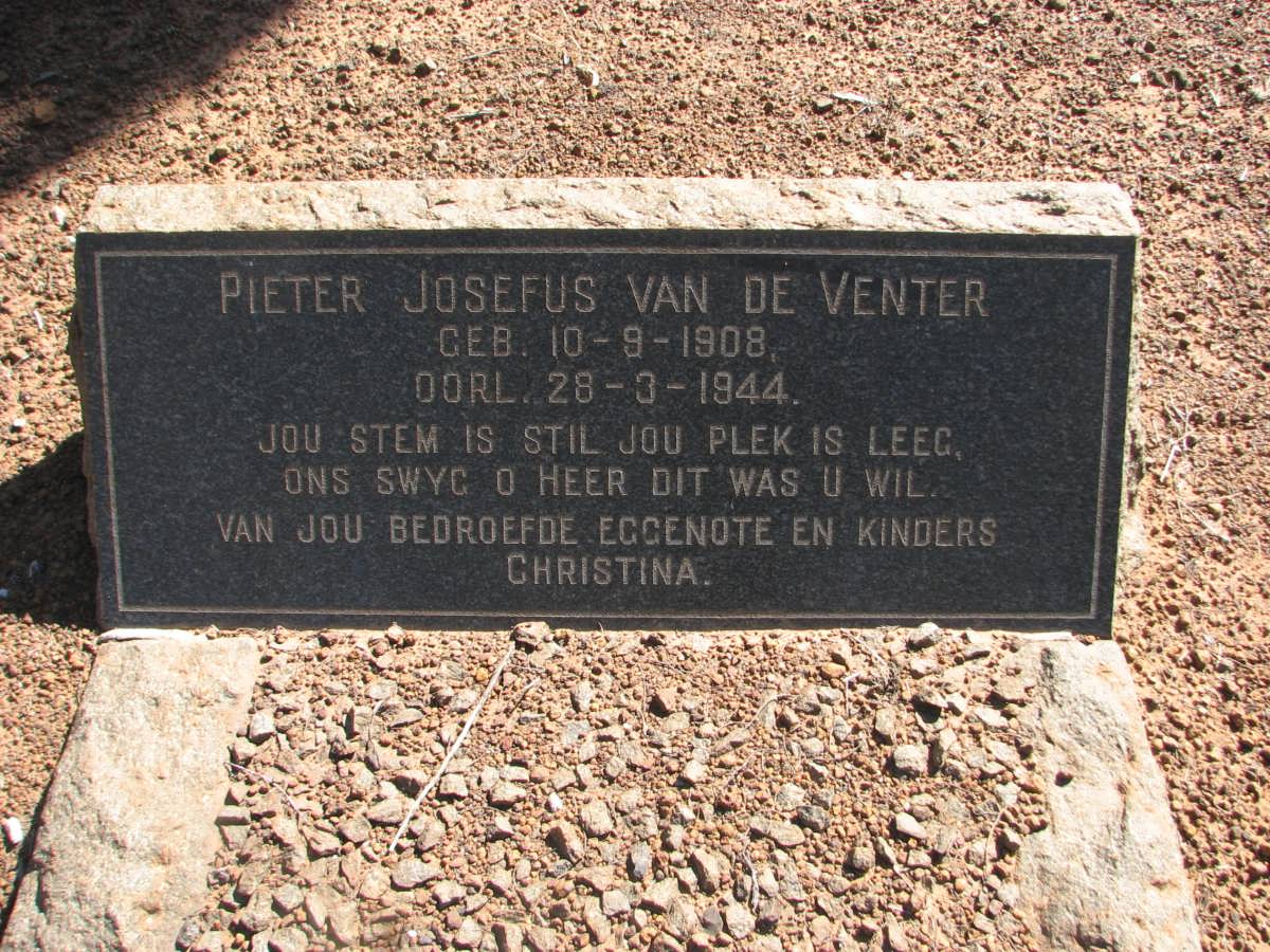 VENTER Pieter Josefus, van de 1908-1944