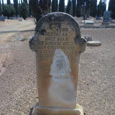 WAGENAAR Anna Hendrika nee GROENEWALD 1853-