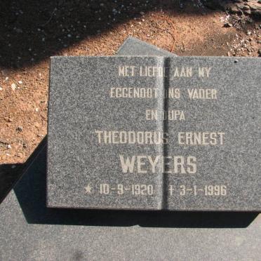 WEYERS Theodorus Ernest 1920-1996