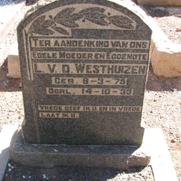 WESTHUIZEN L., v.d. 1875-1933