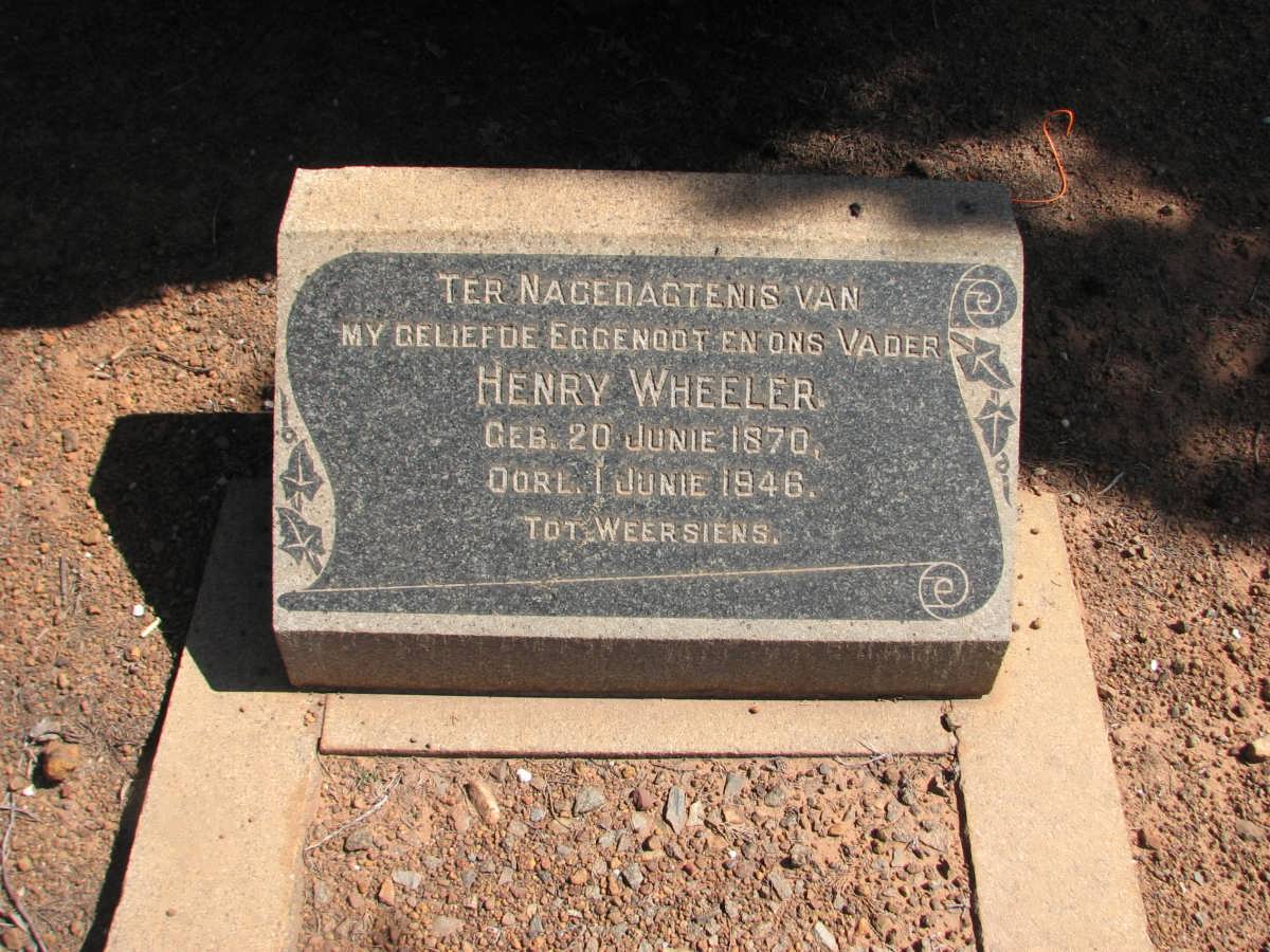 WHEELER Henry 1870-1946