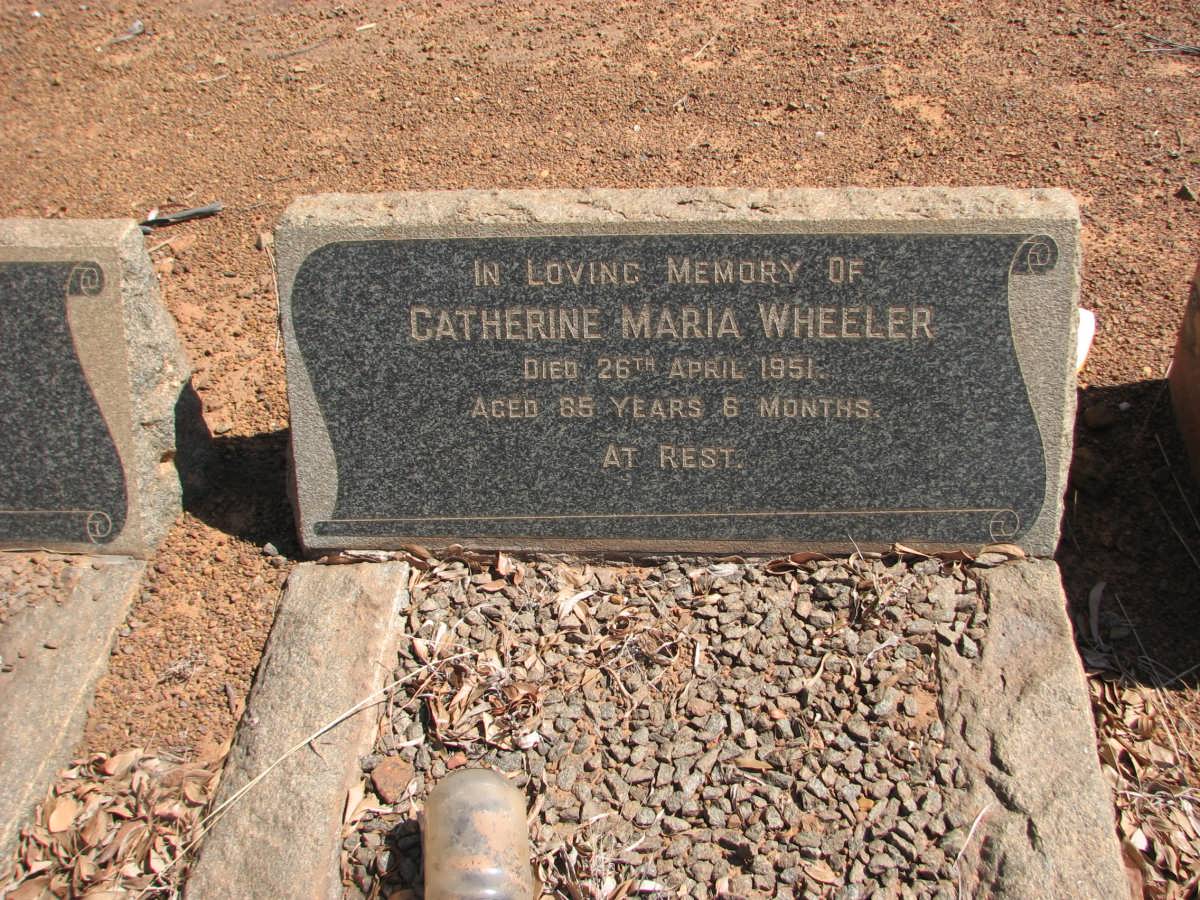WHEELER Catherine Maria -1951