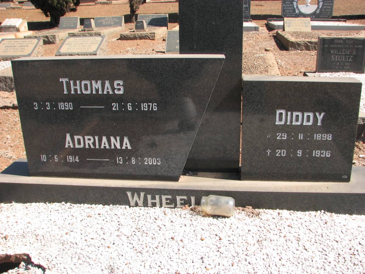 WHEELER Thomas 1890-1976 &amp; Diddy 1898-1936 :: WHEELER Adriana 1914-2003