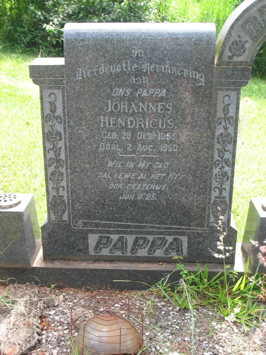 Geb. 28 Desember 1856
Oorl. 2 Augustus 1953