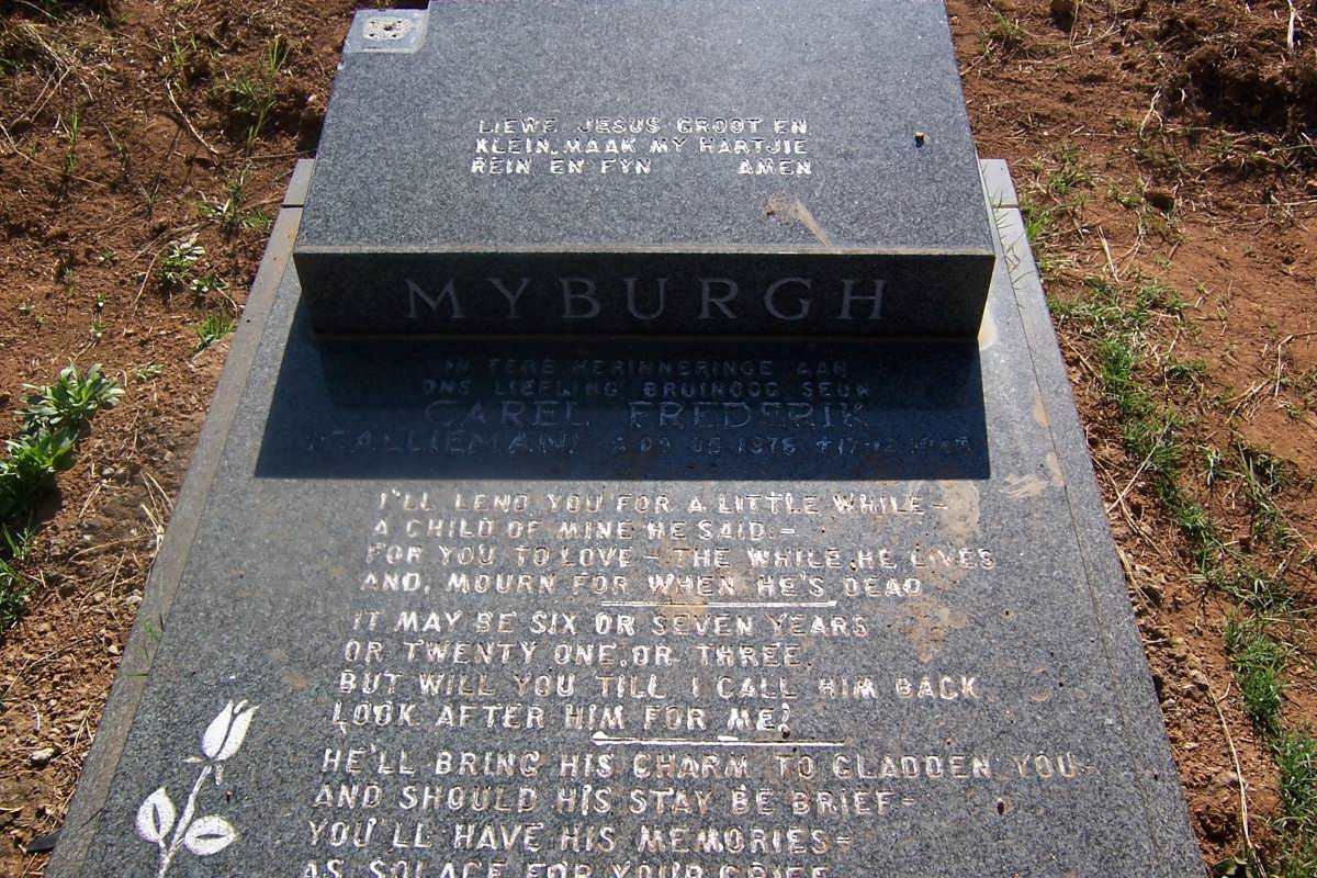 MYBURGH Carel Frederik  1976-1986