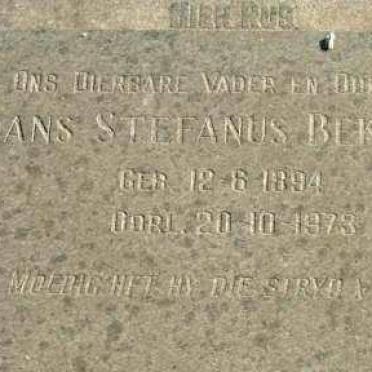 BEKKER Frans Stefanus 1894-1973