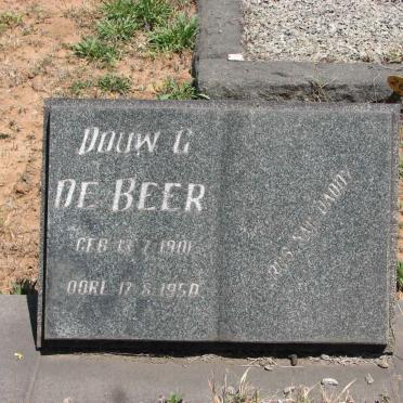 BEER Douw G., de 1901-1950