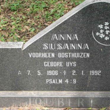 JOUBERT Anna Susanna formerly OOSTHUIZEN nee UYS 1906-1992