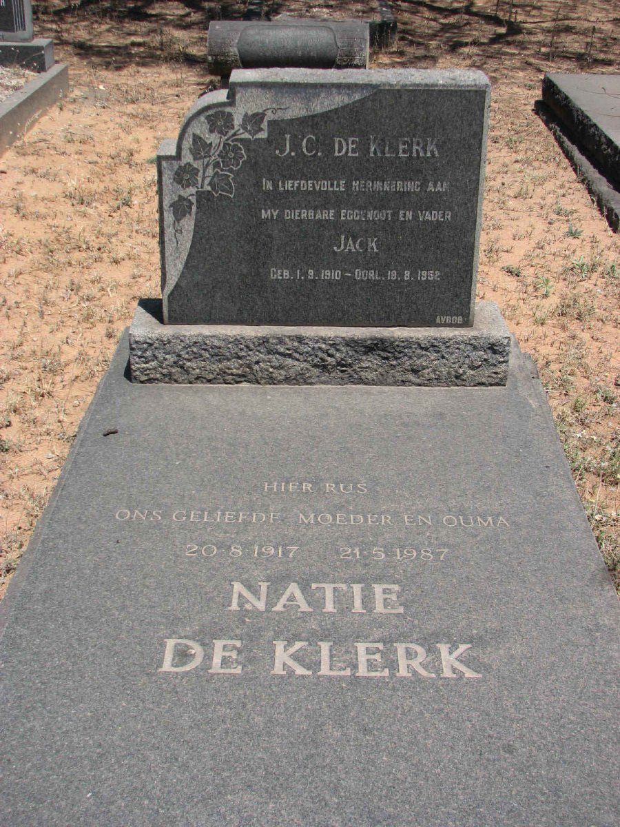 KLERK J.C., de 1910-1952