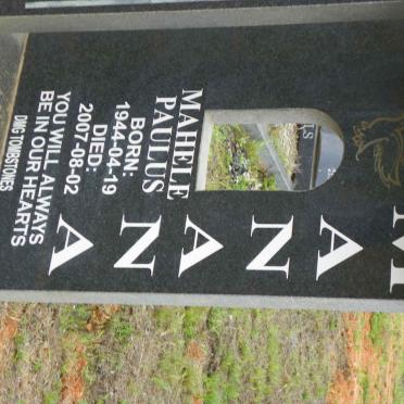 MANANA Mahele Paulus 1944-2007