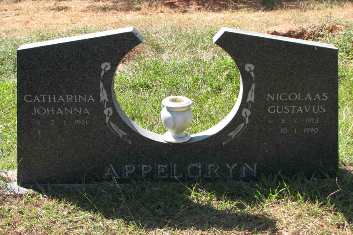 APPELGRYN Nicolaas Gustavus 1913-1990 &amp; Catharina Johanna 1921-