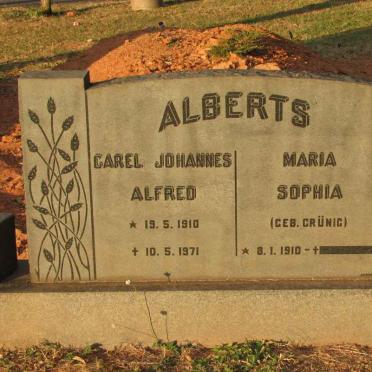 ALBERTS Carel Johannes Alfred 1910-1971 &amp; Maria Sophia GRÜNIG 1910-
