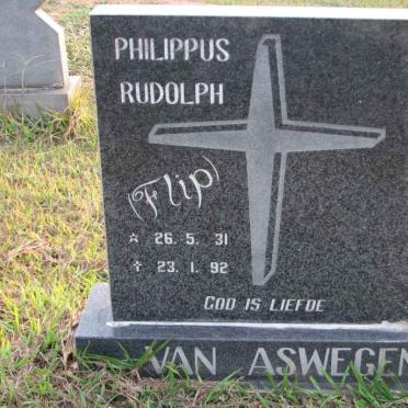 ASWEGEN Philippus Rudolph, van 1931-1992