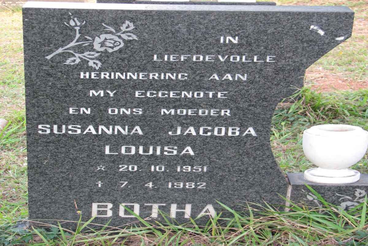 BOTHA Susanna Jacoba Louisa 1951-1982