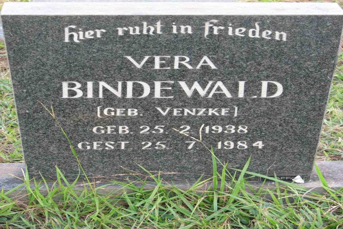 BINDEWALD Vera nee VENZKE 1938-1984