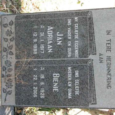 BOTHA Jan Adriaan 1917-1988 &amp; Bienie 1926-2005