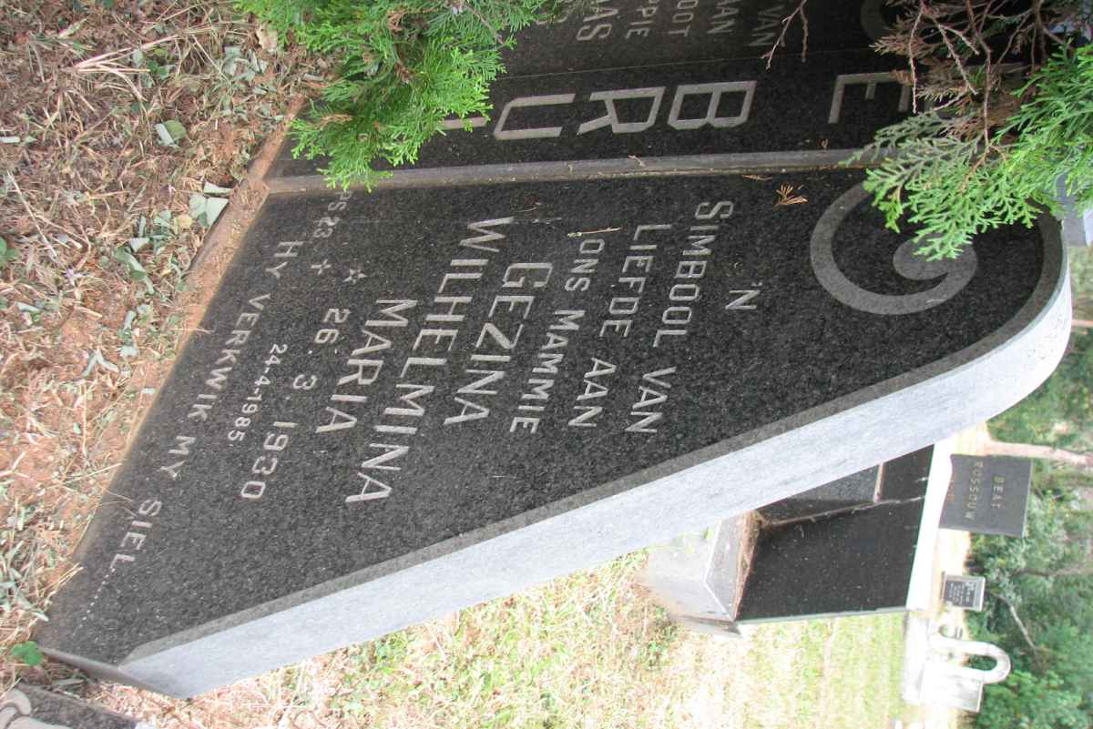 BRUIN Gezina Wilhelmina Maria, de 1930-1985