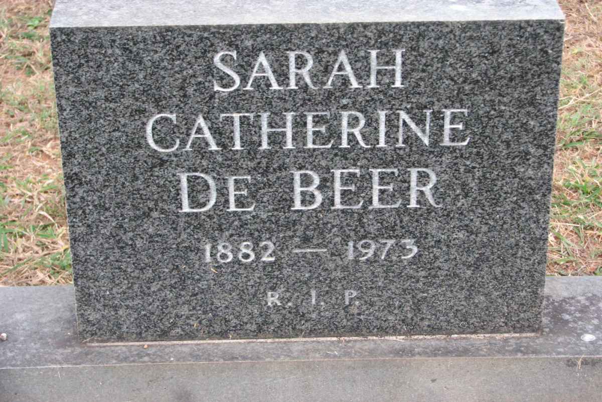 BEER Sarah Catherine, de 1882-1973