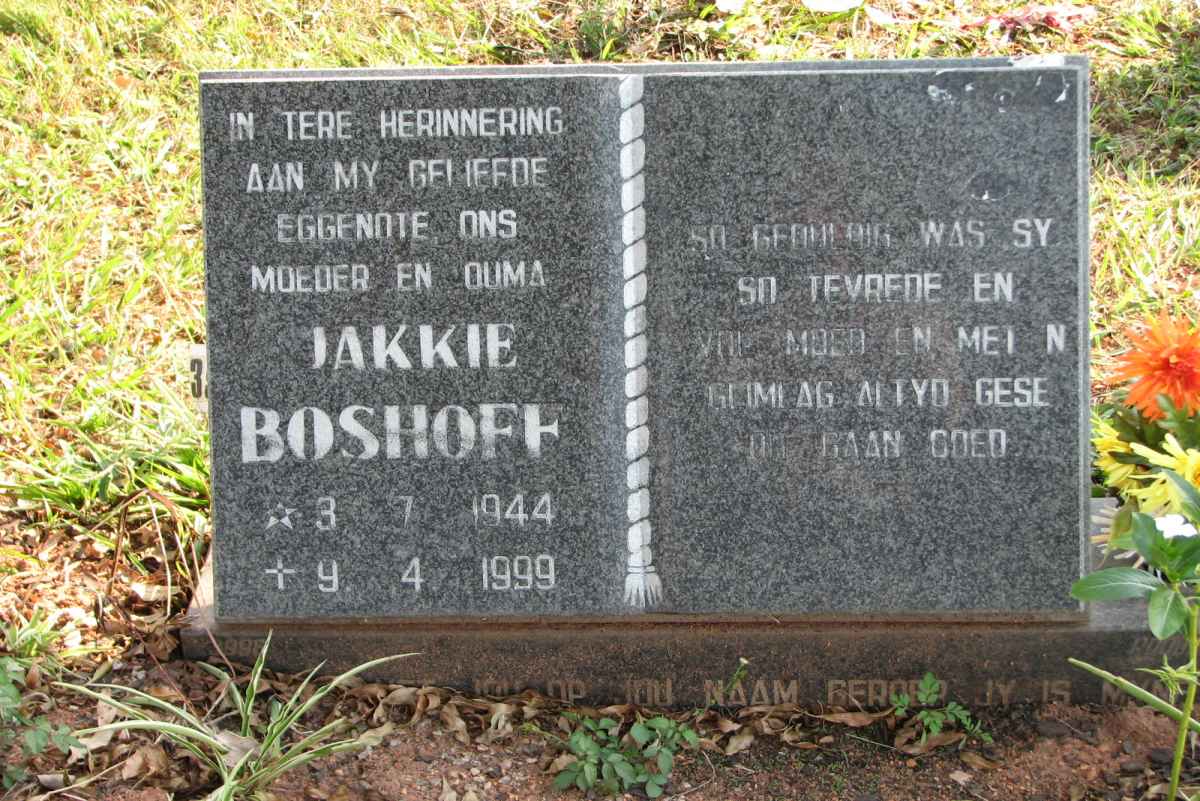 BOSHOFF Jakkie 1944-1999