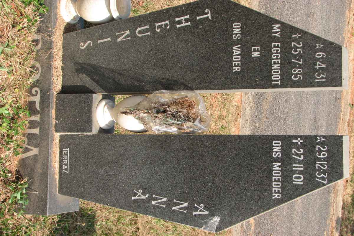 BOTHA Theunis 1931-1985 &amp; Anna 1937-2001