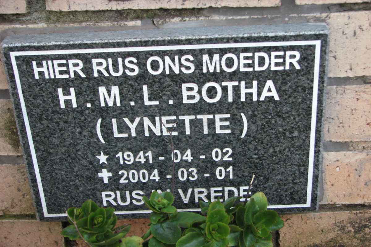 BOTHA H.M.L. 1941-2004